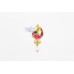 Traditional Pendant 925 Sterling Silver gold plated parrot shape zircon stone